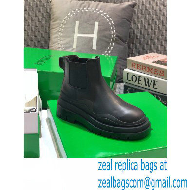 Bottega Veneta BV Tire Ankle Chelsea Boots All Black 2020