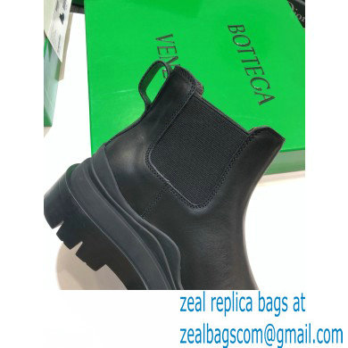 Bottega Veneta BV Tire Ankle Chelsea Boots All Black 2020