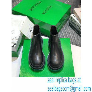 Bottega Veneta BV Tire Ankle Chelsea Boots Black/Green 2020