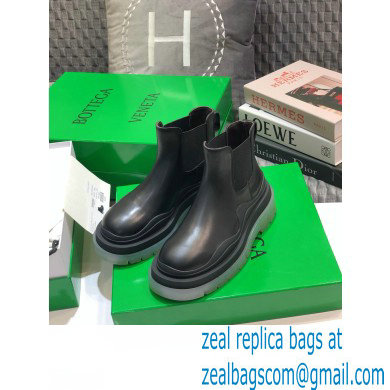 Bottega Veneta BV Tire Ankle Chelsea Boots Black/Transparent 02 2020 - Click Image to Close