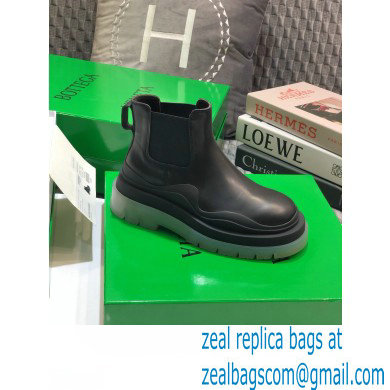 Bottega Veneta BV Tire Ankle Chelsea Boots Black/Transparent 02 2020 - Click Image to Close