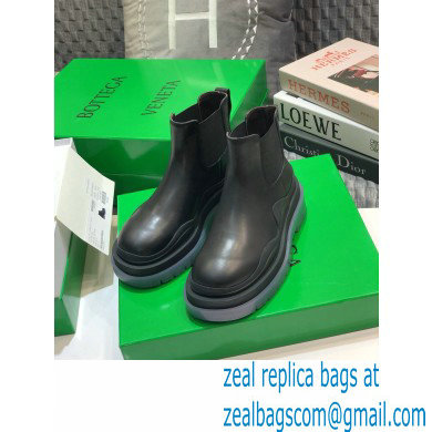 Bottega Veneta BV Tire Ankle Chelsea Boots Black/Transparent 2020