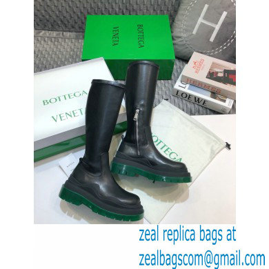 Bottega Veneta BV Tire Half Boots Black/Green 2020 - Click Image to Close