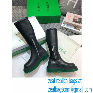 Bottega Veneta BV Tire Half Boots Black/Green 2020