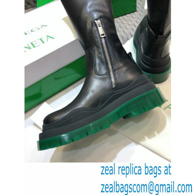 Bottega Veneta BV Tire Half Boots Black/Green 2020 - Click Image to Close