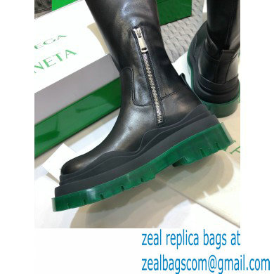 Bottega Veneta BV Tire Half Boots Black/Green 2020