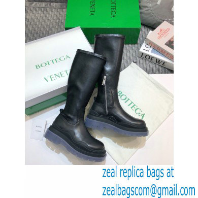 Bottega Veneta BV Tire Half Boots Black/Transparent 2020 - Click Image to Close