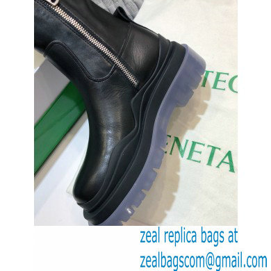 Bottega Veneta BV Tire Half Boots Black/Transparent 2020