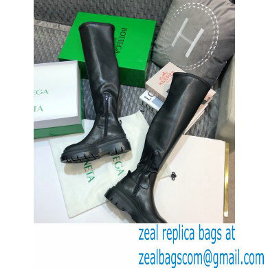 Bottega Veneta BV Tire Knee-high Boots All Black 2020