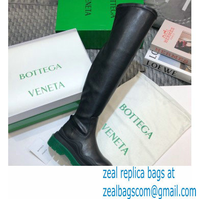 Bottega Veneta BV Tire Knee-high Boots Black/Green 2020