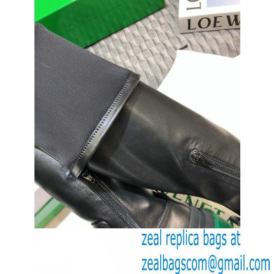 Bottega Veneta BV Tire Knee-high Boots Black/Green 2020 - Click Image to Close