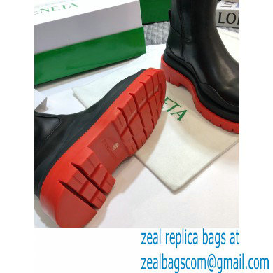 Bottega Veneta BV Tire Knee-high Boots Black/Red 2020 - Click Image to Close