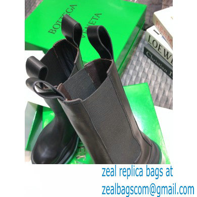 Bottega Veneta BV Tire Mid-Calf Chelsea Boots Black/Green 2020 - Click Image to Close