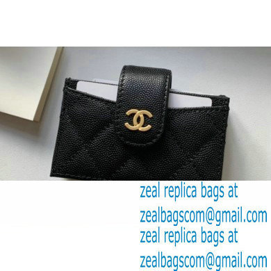 Chanel Grained Calfskin Card Holders AP0342 Black 2020