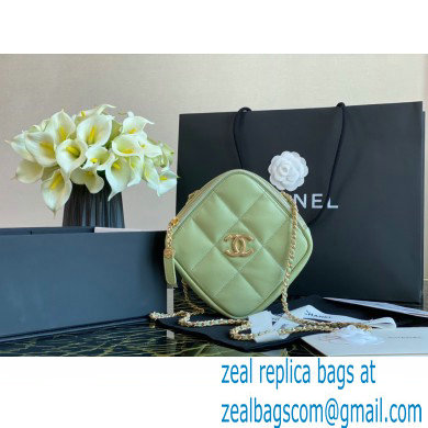 Chanel Grained Calfskin Small Diamond Bag AS2201 Green 2020