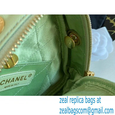 Chanel Grained Calfskin Small Diamond Bag AS2201 Green 2020