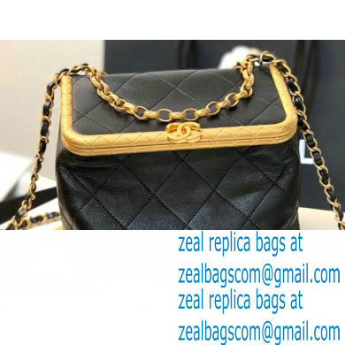 Chanel Lambskin Large Kiss-Lock Bag AS1886 Black 2020