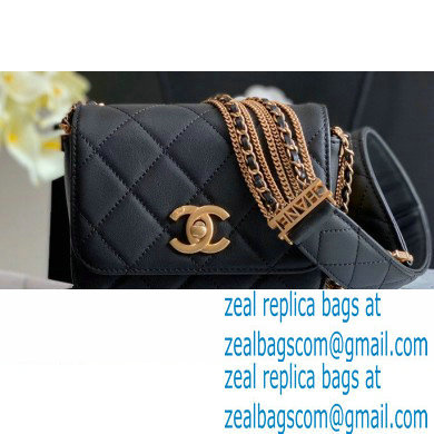 Chanel Multiple Chains Mini Flap Bag AS2051 Black 2020