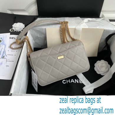 Chanel Multiple Chains Small Flap Bag AS2052 Gray 2020