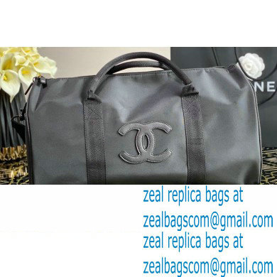 Chanel Nylon CC Logo Travel Bag Black 2020