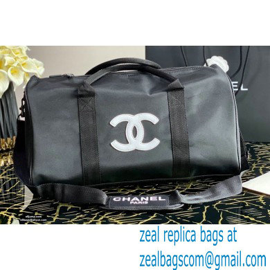 Chanel Nylon CC Logo Travel Bag Black/White 2020