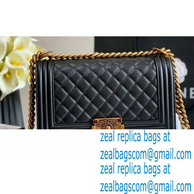 Chanel Onyx Boy Medium Flap Bag Black 2020