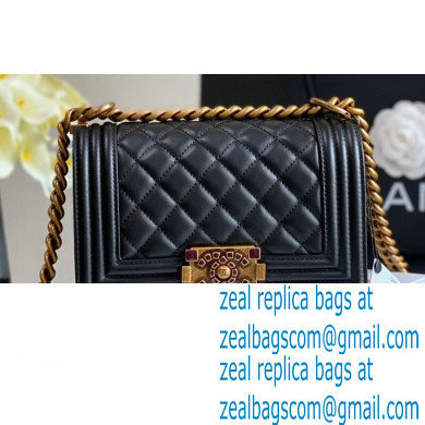 Chanel Onyx Boy Small Flap Bag Black 2020
