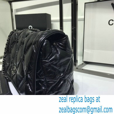 Chanel Waxy Calfskin Quilting Padded Flap Bag Black 2020