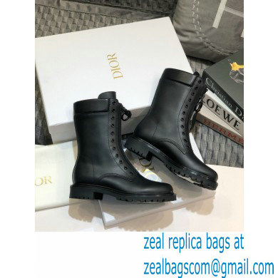 Dior Calfskin Ankle Boots with Front Zip Black 2020 - Click Image to Close