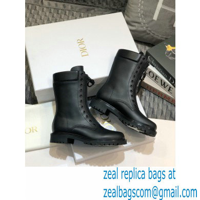 Dior Calfskin Ankle Boots with Front Zip Black 2020