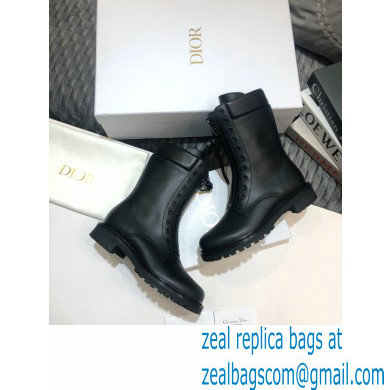 Dior Calfskin Ankle Boots with Front Zip Black 2020