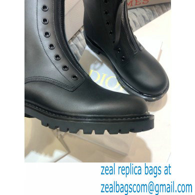 Dior Calfskin Ankle Boots with Front Zip Black 2020