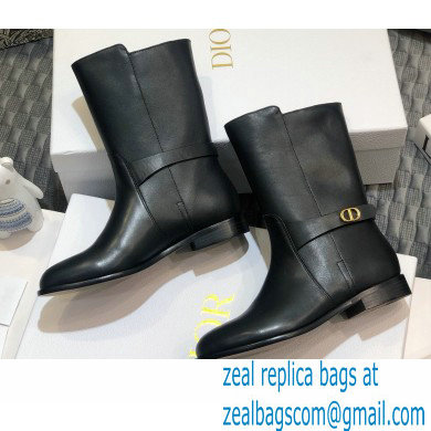 Dior Calfskin Empreinte Ankle Boots Black 2020 - Click Image to Close