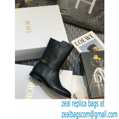 Dior Calfskin Empreinte Ankle Boots Black 2020