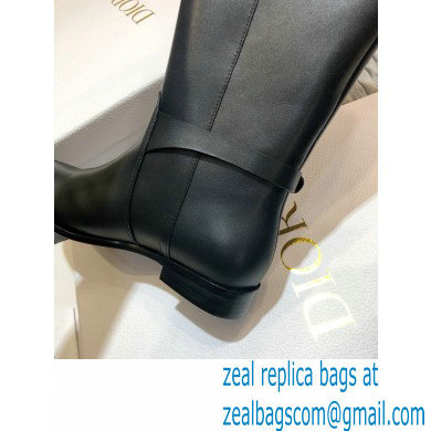 Dior Calfskin Empreinte High Boots Black 2020 - Click Image to Close