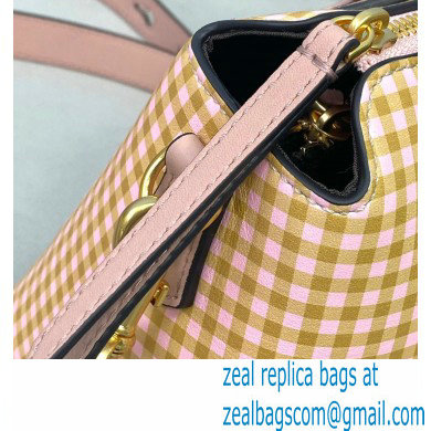 Fendi Check-print By The Way Medium Boston Bag Beige 2020 - Click Image to Close