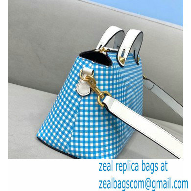 Fendi Check-print By The Way Medium Boston Bag Blue 2020