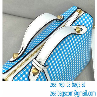 Fendi Check-print By The Way Medium Boston Bag Blue 2020