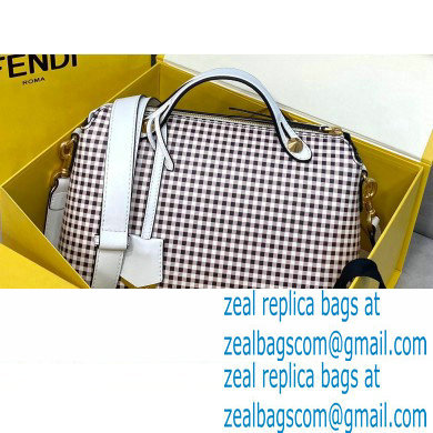 Fendi Check-print By The Way Medium Boston Bag Coffee 2020 - Click Image to Close