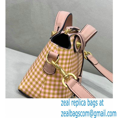 Fendi Check-print By The Way Mini Boston Bag Beige 2020 - Click Image to Close