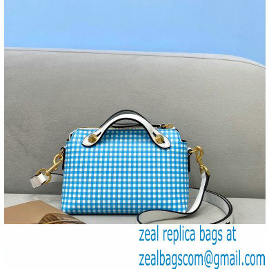 Fendi Check-print By The Way Mini Boston Bag Blue 2020