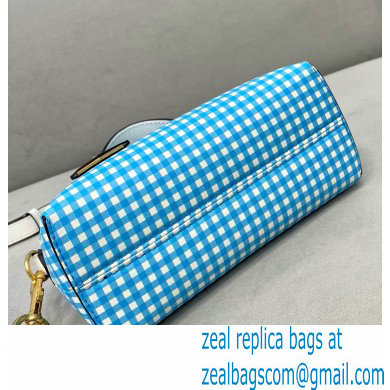 Fendi Check-print By The Way Mini Boston Bag Blue 2020