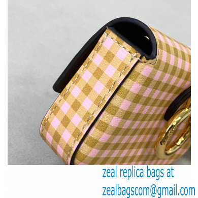 Fendi Check-print Leather Nano Baguette Bag Charm Beige 2020 - Click Image to Close