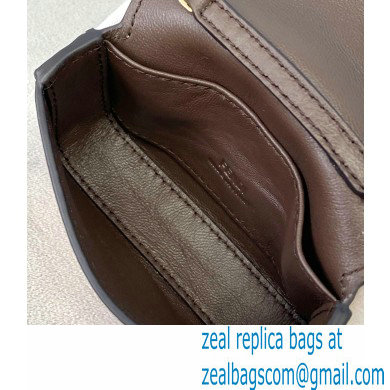Fendi Check-print Leather Nano Baguette Bag Charm Beige 2020 - Click Image to Close