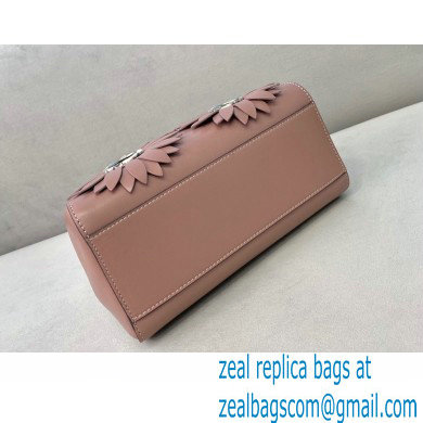 Fendi Floral Embellished Peekaboo Mini Bag Pink - Click Image to Close