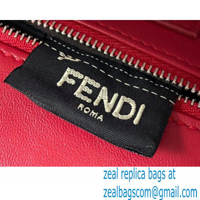 Fendi Fringe Peekaboo Mini Bag Red