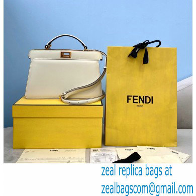 Fendi Iconic Peekaboo ISEEU East-West Bag White 2020 - Click Image to Close