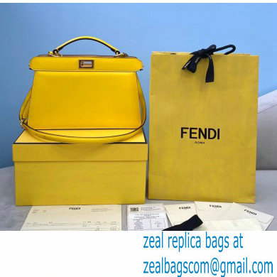 Fendi Iconic Peekaboo ISEEU East-West Bag Yellow 2020 - Click Image to Close