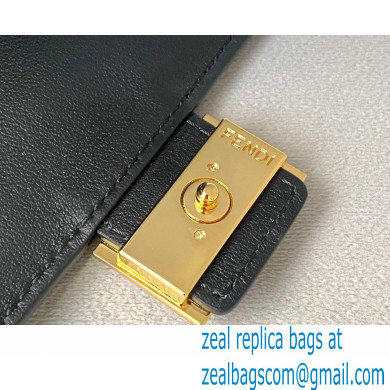 Fendi Leather Easy 2 Mini Baguette Bag Black 2020