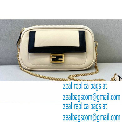 Fendi Leather Easy 2 Mini Baguette Bag White 2020
